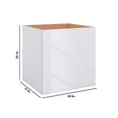 Modernform Cabinet Gloss White 24" W X 24" H X 21" D Vanity Floating Full Height Single Door Cabinet