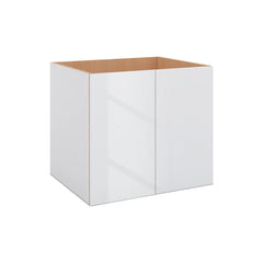 Modernform Cabinet Gloss White 27" W X 24" H X 21" D Vanity Floating Full Height Double Door Cabinet