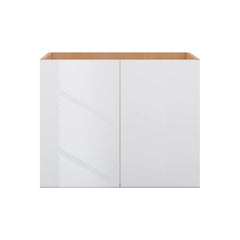 Modernform Cabinet Gloss White 30" W X 24" H X 21" D Vanity Floating Full Height Double Door Cabinet