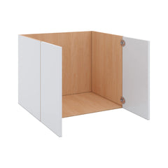 Modernform Cabinet Gloss White 30" W X 24" H X 21" D Vanity Floating Full Height Double Door Cabinet