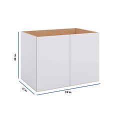 Modernform Cabinet Matte White 33" W X 24" H X 21" D Vanity Floating Full Height Double Door Cabinet