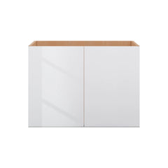Modernform Cabinet Gloss White 33" W X 24" H X 21" D Vanity Floating Full Height Double Door Cabinet