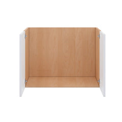 Modernform Cabinet Gloss White 33" W X 24" H X 21" D Vanity Floating Full Height Double Door Cabinet