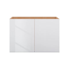 Modernform Cabinet Gloss White 36" W X 24" H X 21" D Vanity Floating Full Height Double Door Cabinet