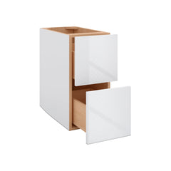 Modernform Cabinet Gloss White 12" W X 24" H X 21" D Vanity Floating Drawers Cabinet