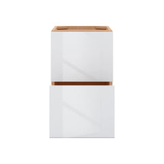 Modernform Cabinet Gloss White 15" W X 24" H X 21" D Vanity Floating Drawers Cabinet