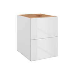 Modernform Cabinet Gloss White 18" W X 24" H X 21" D Vanity Floating Drawers Cabinet