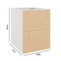 Modernform Cabinet Natural Oak 18" W X 24" H X 21" D Vanity Floating Drawers Cabinet