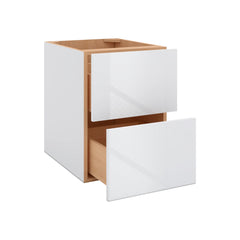 Modernform Cabinet Gloss White 18" W X 24" H X 21" D Vanity Floating Drawers Cabinet