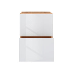 Modernform Cabinet Gloss White 18" W X 24" H X 21" D Vanity Floating Drawers Cabinet