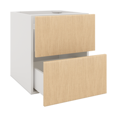 Modernform Cabinet Natural Oak 21" W X 24" H X 21" D Vanity Floating Drawers Cabinet