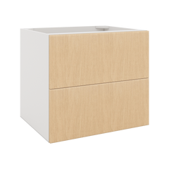 Modernform Cabinet Natural Oak 27" W X 24" H X 21" D Vanity Floating Drawers Cabinet