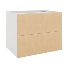 Modernform Cabinet Natural Oak 30" W X 24" H X 21" D Vanity Floating Drawers Cabinet