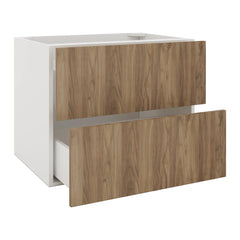Modernform Cabinet Walnut 30" W X 24" H X 21" D Vanity Floating Drawers Cabinet