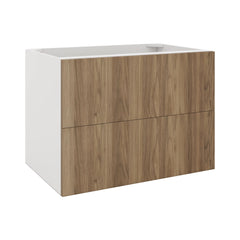 Modernform Cabinet Walnut 33" W X 24" H X 21" D Vanity Floating Drawers Cabinet