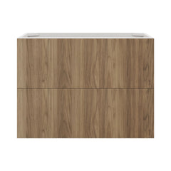 Modernform Cabinet Walnut 33" W X 24" H X 21" D Vanity Floating Drawers Cabinet