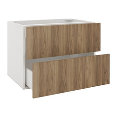 Modernform Cabinet Walnut 33" W X 24" H X 21" D Vanity Floating Drawers Cabinet