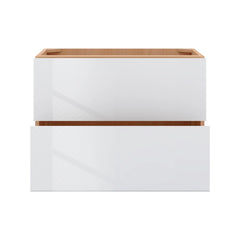 Modernform Cabinet Gloss White 33" W X 24" H X 21" D Vanity Floating Drawers Cabinet