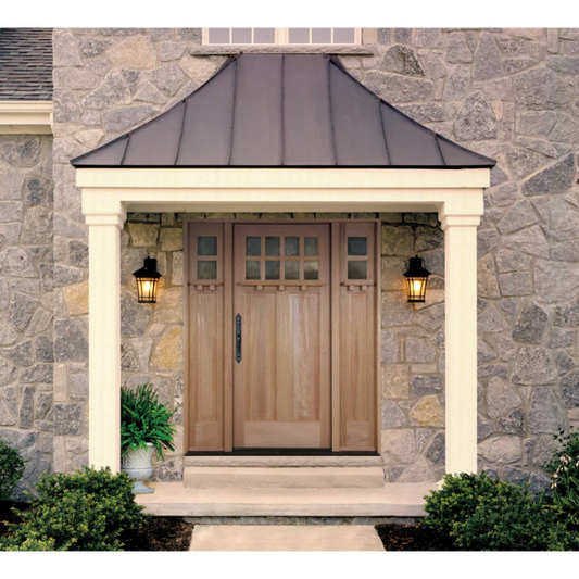 5/9x6/8 Craftsman Single with Sidelights Mahogany Pre-Hung Door
