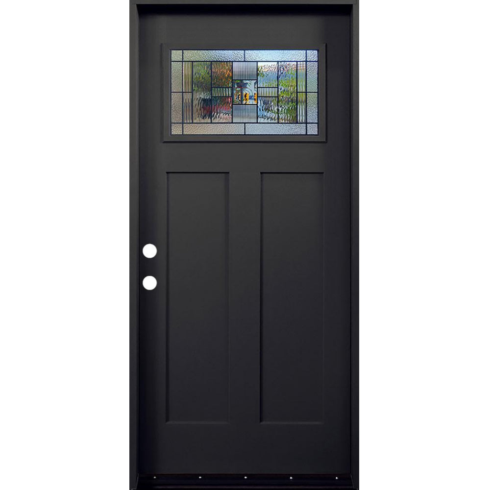 Hometown3_0x6_8SinglePrehungFiberglassDoorinBlack