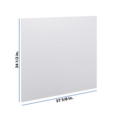 Modernform Cabinet Matte White 3/4" W X 34 1/2" H X  37 5/8" D Island Base Panel