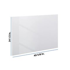 Modernform Cabinet Gloss White 3/4" W X 34 1/2" H X  49 5/8" D Island Base Panel