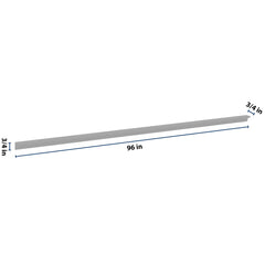 J&K Castle Grey S5 96" W Incurved Corner Molding