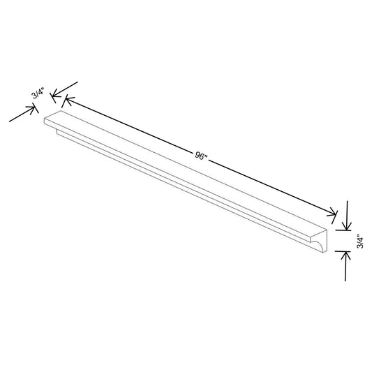 Fabuwood Quest Metro Frost 96" W X 3/4" H X 3/4" D Inside Molding