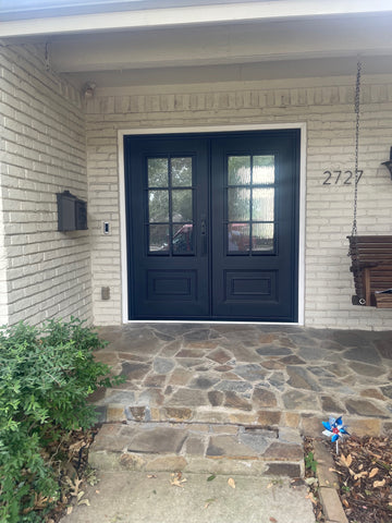 6/0x6/8 6 Lite Wrought Iron Prehung Front Door