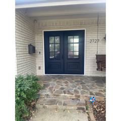 6/0x6/8 6 Lite Wrought Iron Prehung Front Door