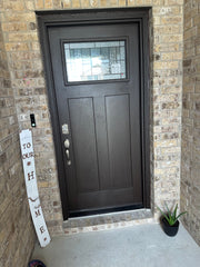 Hometown 3/0x6/8 Single Prehung Fiberglass Door in Dark Walnut