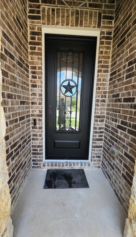 Texas Star 3/0x8/0 Wrought Iron Exterior Prehung Single Door