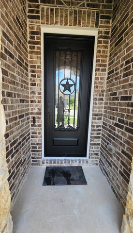 Texas Star 3/0x8/0 Wrought Iron Exterior Prehung Single Door
