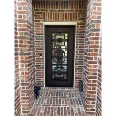 Malibu 3/0x6/8 Exterior Wrought Iron Prehung Single Door