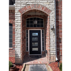 Frost 3/0x6/8 4 Lite Wrought Iron Prehung Front Door