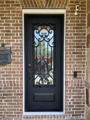 Dallas 3/6x8/0 Wrought Iron Prehung Front Door