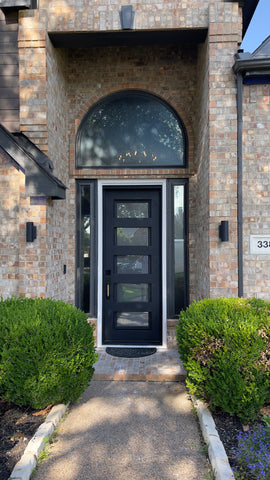 3/0x8/0 5 Lite Wrought Iron Exterior Prehung Single Door