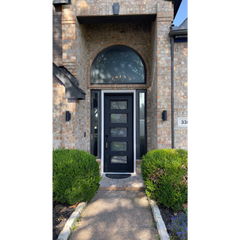3/0x8/0 5 Lite Wrought Iron Exterior Prehung Single Door