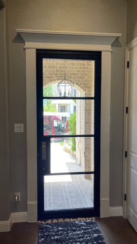 36 in x 96 in Single Exterior Wrought Iron Door
