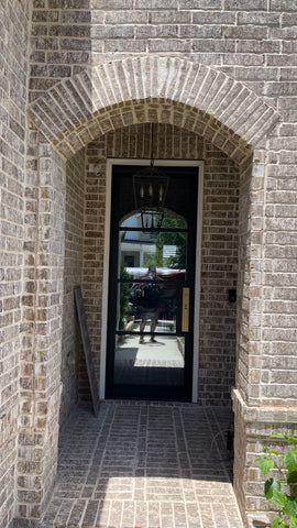 36 in x 96 in Single Exterior Wrought Iron Door