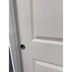 30 in x 96 in White 2-Panel Moulded Smooth Prehung Interior Door