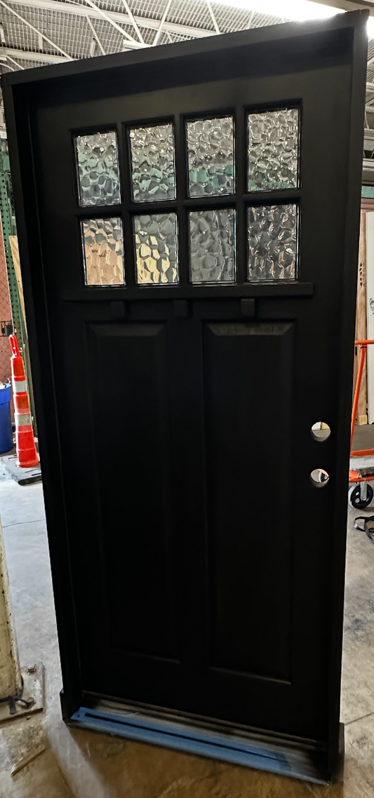 36x80 in. Exterior Mahogany Door Slab | Craftsman 8 Lite