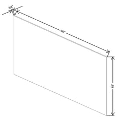 Fabuwood Quest Metro Java 48" W X 96" H X 3/4" D 2 Side Finish Panel