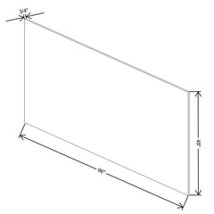 Fabuwood Allure Galaxy Dove 3/4" W X 96" H X 48" D Plywood