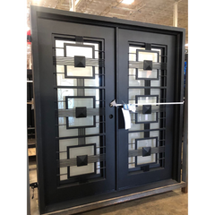 Malibu 6/0x6/8 Double Wrought Iron Prehung Front Door