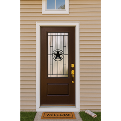 Texas Star 3/0x6/8 Single Prehung Fiberglass Door in Dark Brown