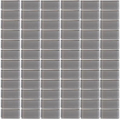 Interceramic Mosaic Sheet Glassique Steel Glossy 12x12