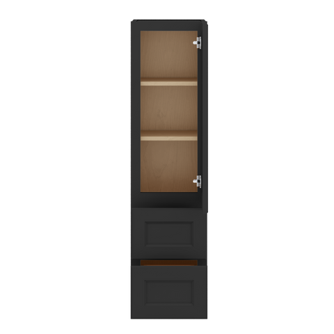 J&K Charcoal E2 Vanity Counter Linen 12" W x 45" H x 12" D