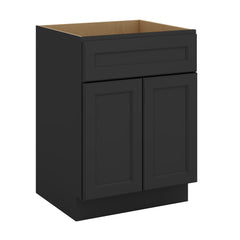 J&K Charcoal E2 Vanity Base Sink Door/False Drawer 24" W x 33" H x 21" D