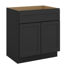J&K Charcoal E2 Vanity Base Sink Door/False Drawer 30" W x 33" H x 21" D